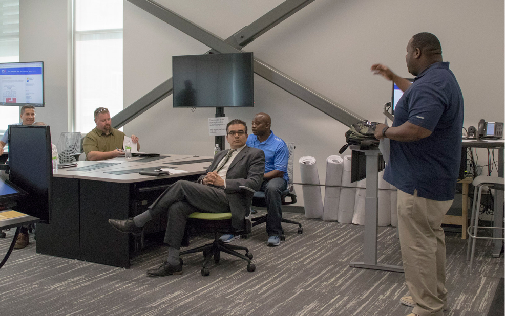 Image of contractors discussing